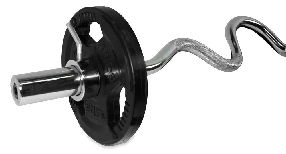 Curls Streel Curl Body EZ Knurled Upper 47" Workout Valor Hand Arm Triceps and for Grip Bar Fitness -28mm