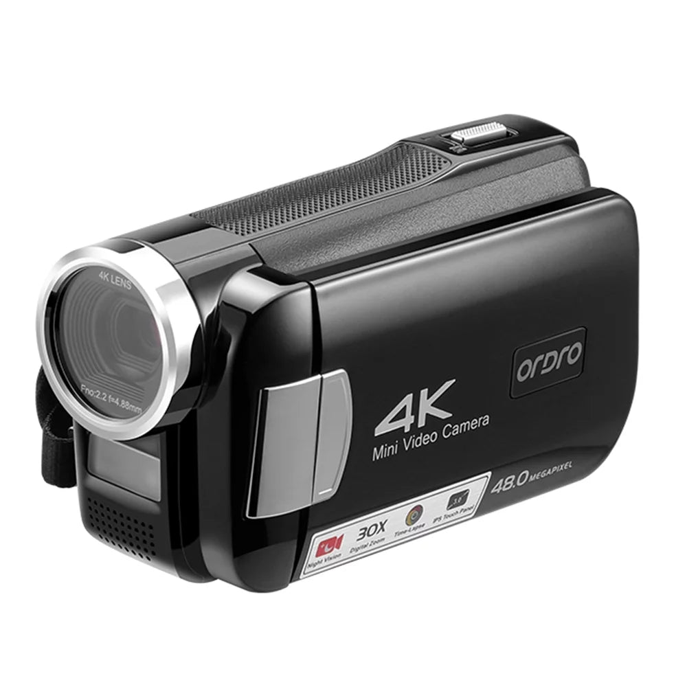 with IPS Remote Carry 48MP IR Recorder Dcenta Zoom Video Digital 30X Control DV 3.0 4K AC2 Inch Bag Touchscreen Digital Battery