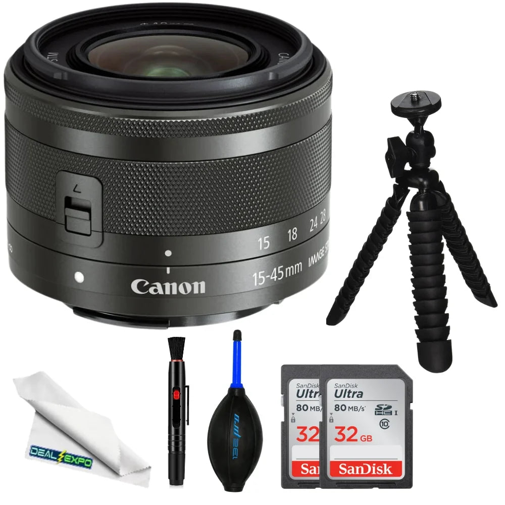 Basic DealExpo - f/3.5-6.3 IS STM Bundle Lens (Graphite) EF-M Canon 15-45mm