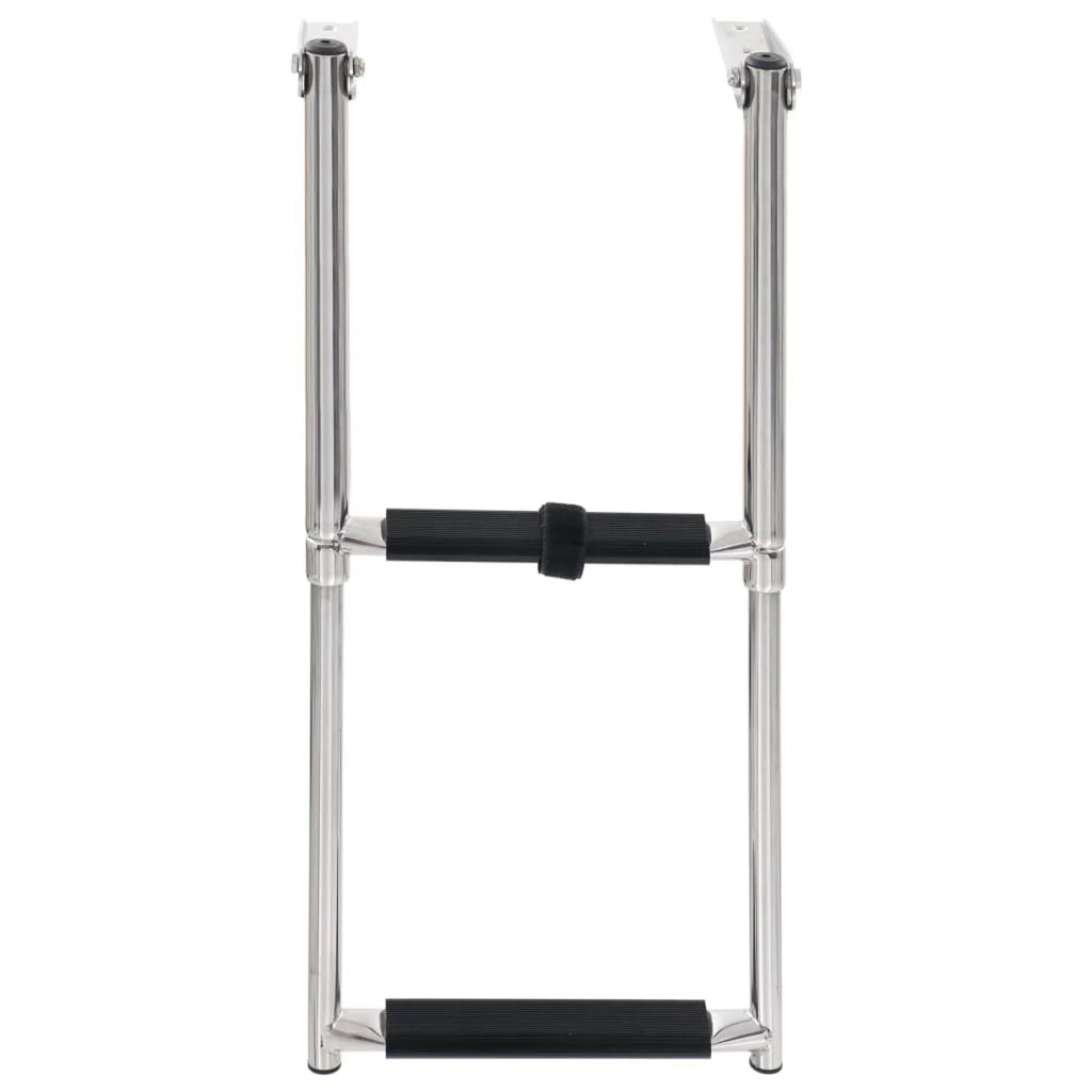 Stainless 2-step Boarding Carevas Folding Steel Ladder