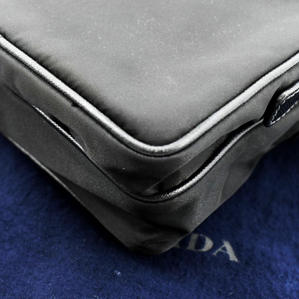 Nylon 2vz026 Backpack PRADA Used Bag Black