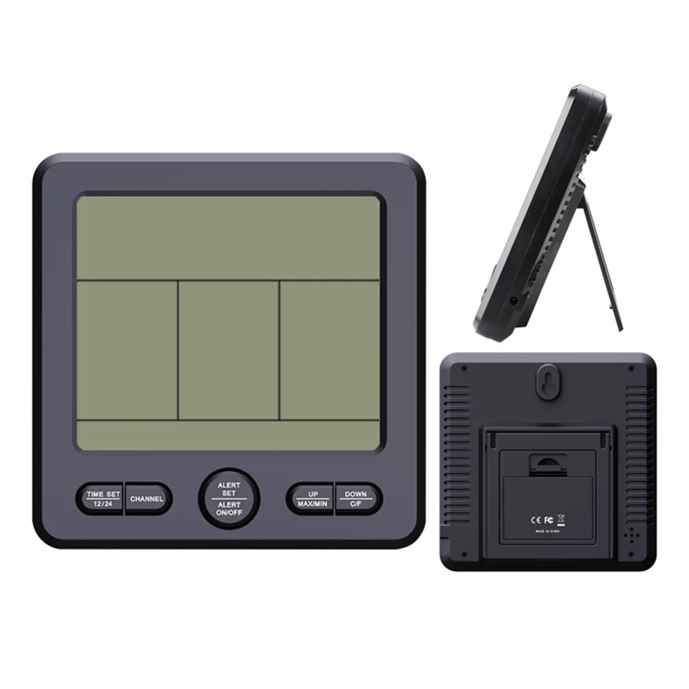 with Indoor Weather & Humidity 98ft/ for Alarm Digital with 3 Home Transmitters Office Stations Backlight Function Sensors Wireless Remote Thermohygrometer 3 Calibration 30m