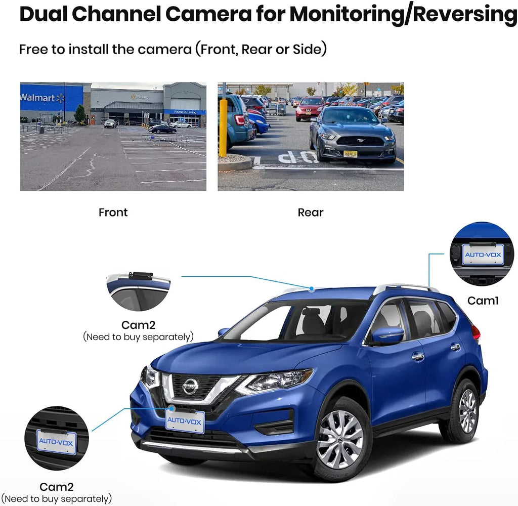 Backup System with Trucks Wireless for View Rear Highway Panel, Camera Observation Trailer Auto-Vox Camera Solar