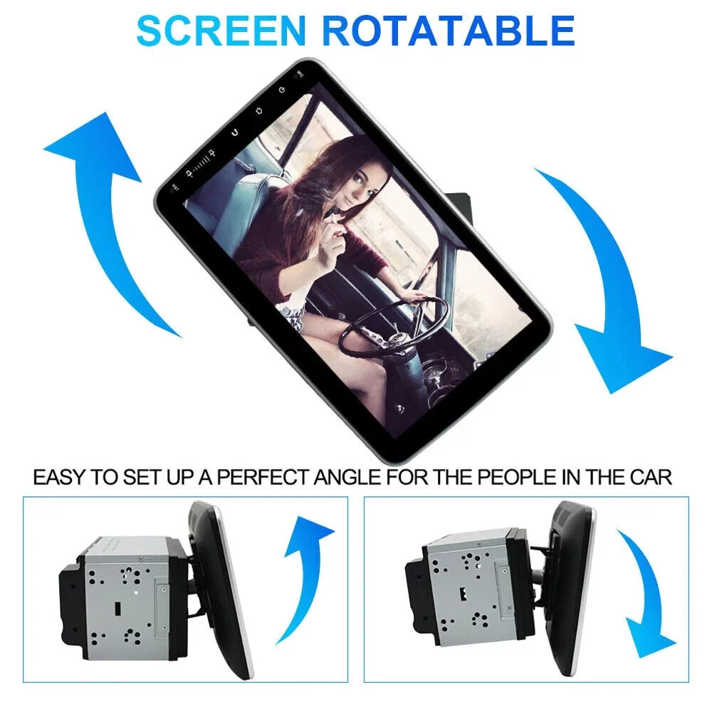 GPS Dual Android Screen Wifi 9.1 Din On-Board Navigation Touch Player Jahy2Tech Inch 10
