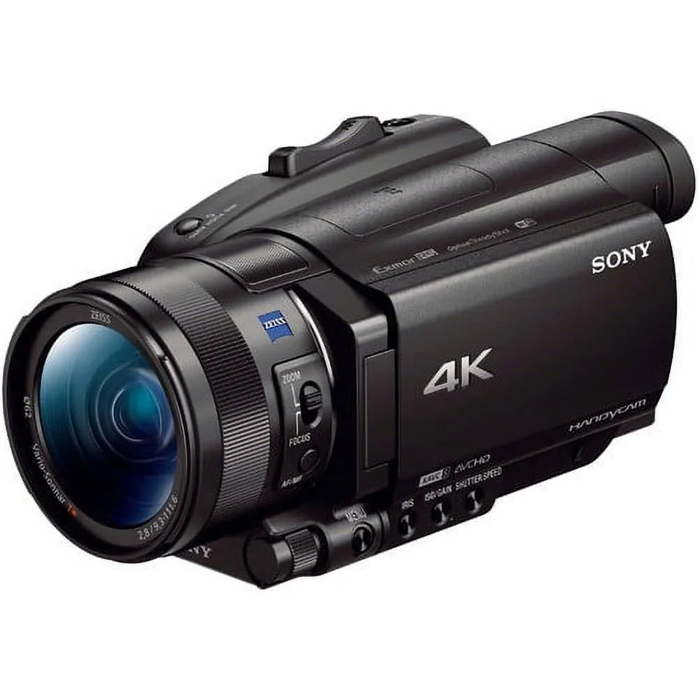 Sony + Extra Card 128GB 2 HD + + + and Video 4K FDR-AX700 Batteries M Charger Camcorder Memory Handycam Case Camera