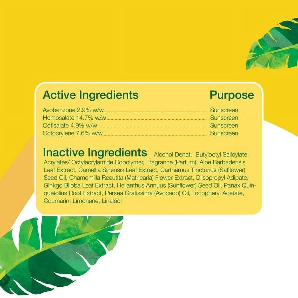 oz of SPF (Pack Spray 50 Sunscreen 6 Hawaiian, 2) Botanica Alba Coconut