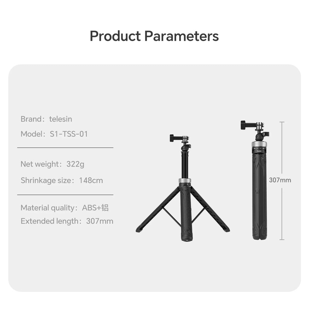 11 Hero 6 Tripod 5 Rotation For Selfie Action 9 10 Osmo Foldable 7 8 1.5M 360° 12 Stick Selfie Stick GoPro Insta360 DJI