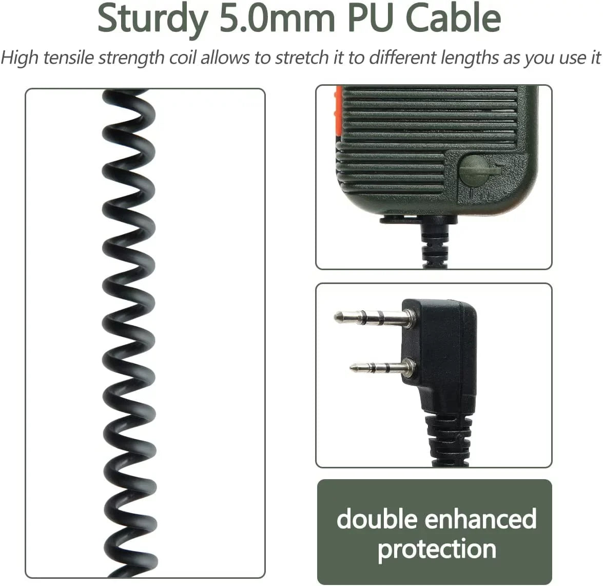 Walkie Bag Antenna,USB Kit and Talkie with Long Rechargeable Two Radio Full mic,18.8 Programming Foldable 10W ABBREE&BaofengAR-152 Charger Range Tactical Way AR-152 Cable Shoulder Cable,AR-152 inch