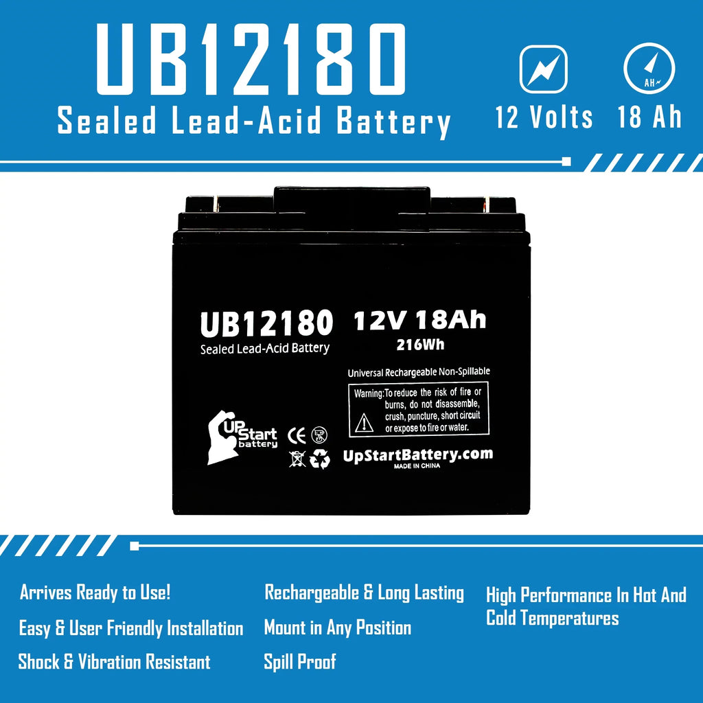 '- Terminal, Battery CF12V18 Battery Replacement SLA) Universal AGM, Pitcher 18Ah, Lead UB12180 Compatible Eagle Sealed - Acid T4 18000mAh, (12V, Pack 3x