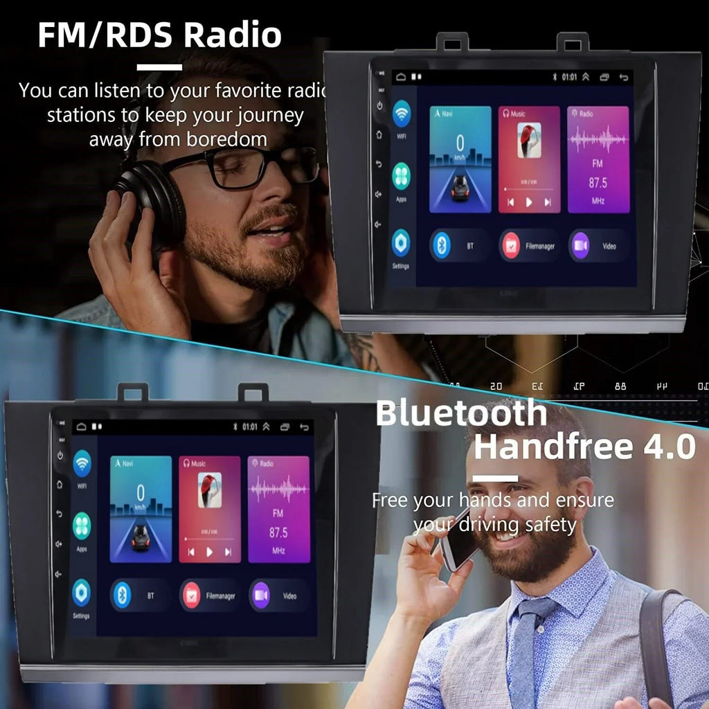 Your 9IN Commutes with Audio Carplay High-Quality Streaming Upgrade Subaru Outback GPS Touchscreen Optimize Daily Android Legacy
