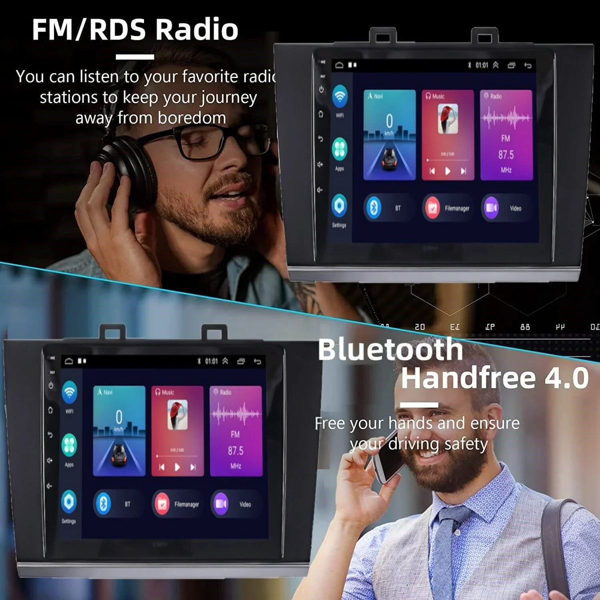 Your 9IN Commutes with Audio Carplay High-Quality Streaming Upgrade Subaru Outback GPS Touchscreen Optimize Daily Android Legacy