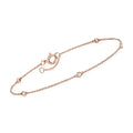Bracelet Pure RS Women's, t.w. by Gold, Station Ross-Simons 14kt ct. Diamond Adult Rose 0.10 in