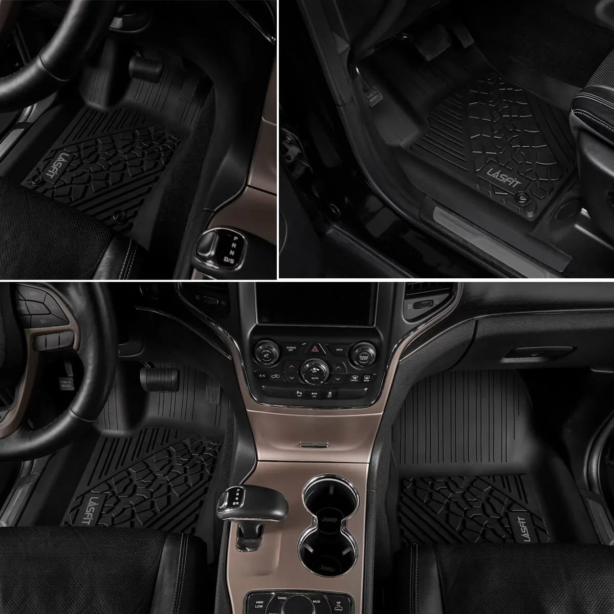 Row Weather only),All Fit Grand Mats （Fit Floor Seating Set Durango 2015 ONLY）,for TPE 2013-2021 Dodge on rs Bench Cherokee for Jeep Seating Bench Floor (Fit 2nd Lasfit 2013-