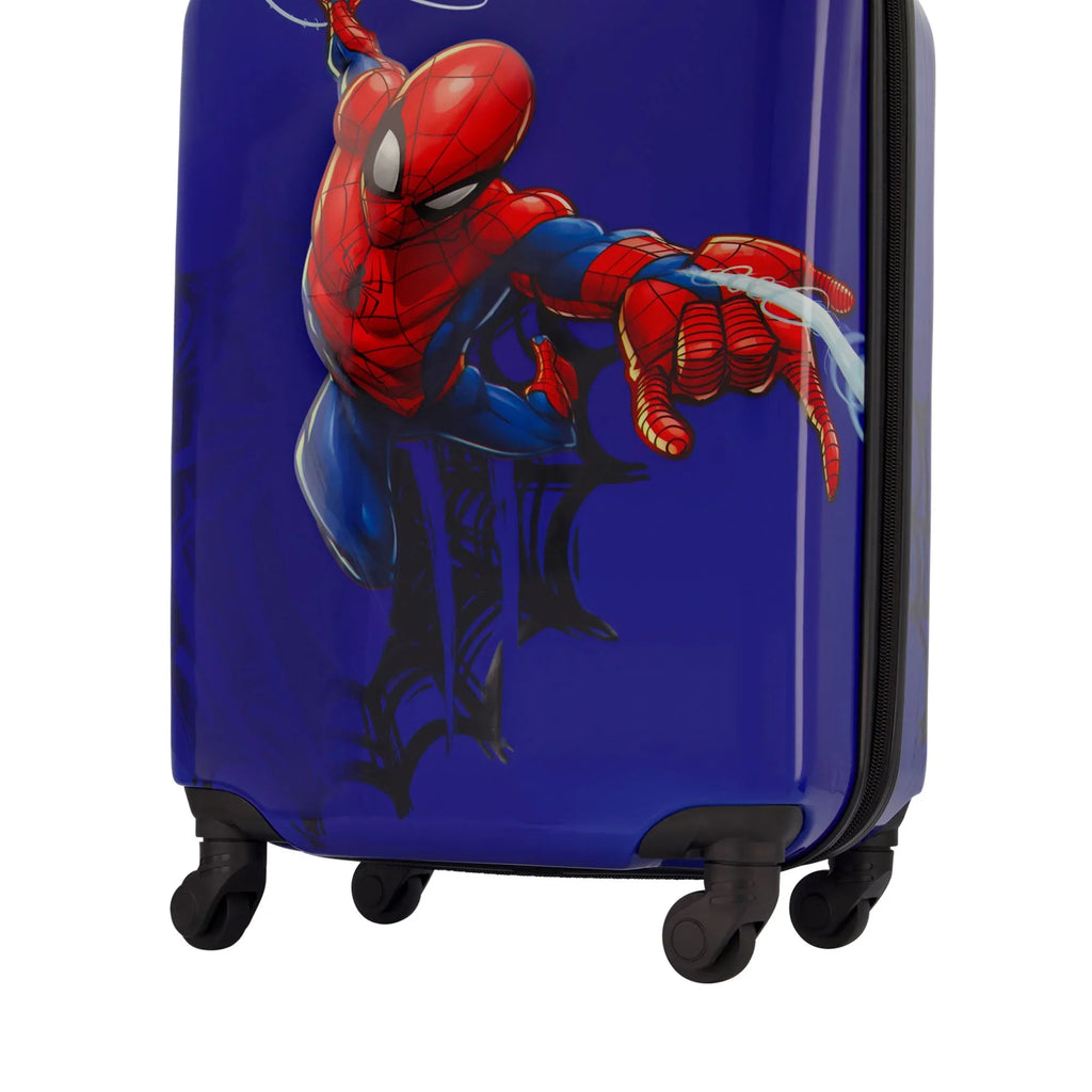 Hardshell Wheels, Kids Spinner Rolling 21 Blue Carry with Marvel On Inch Suitcase Luggage, Spider-Man