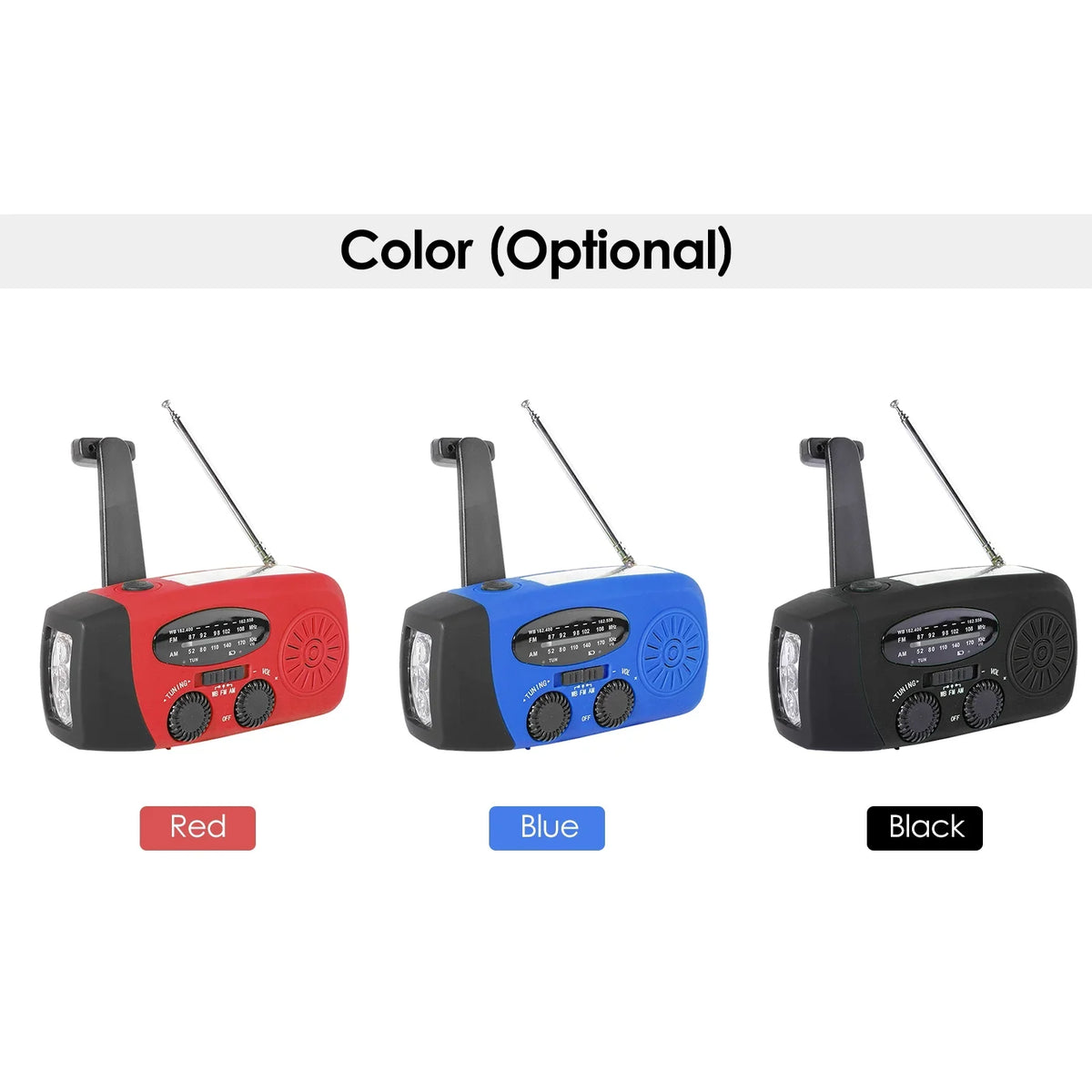 Operated Power Solar Crank Reading & Lamp & Battery / AM with Solar Charging Hand Portable fo Emergency Weather Rechargeable Flashlight Hand Crank LED / Emergency Bank NOAA Cell Weather