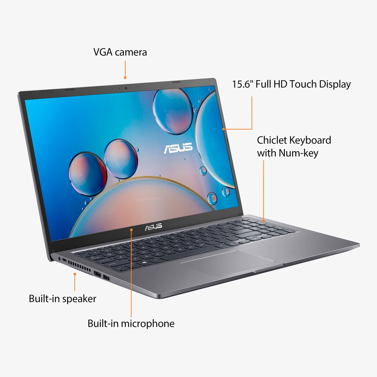 Touch F515EA-WH52 ASUS Win 15.6” Laptop, PC Home, Intel 11 Vivobook (Refurbished) Restored Core 512GB, i5-1135G7, FHD 8GB,