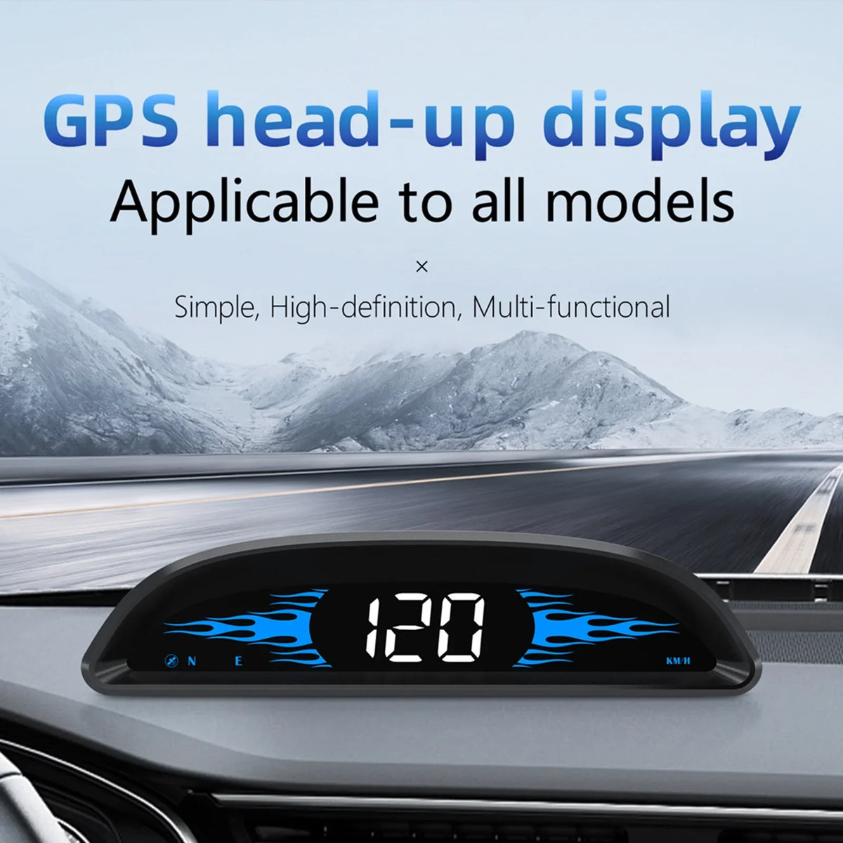 for Direction, Alarm Speedometer, Andoer Head-up GPS Display Navigation Vehicles, Mileage, Overspeed Time,