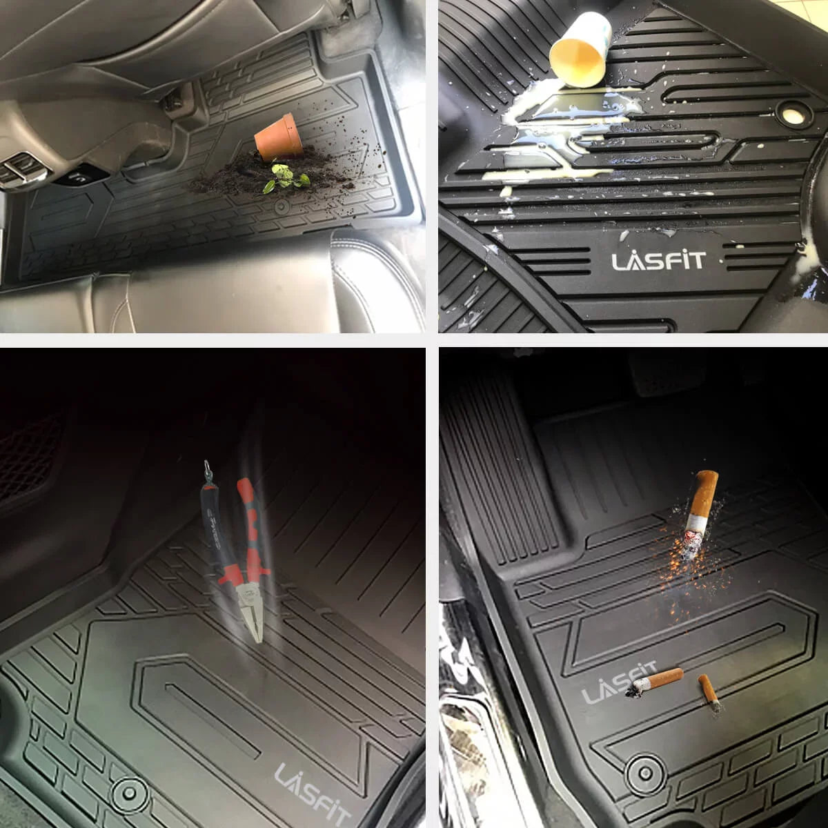 Row Weather only),All Fit Grand Mats （Fit Floor Seating Set Durango 2015 ONLY）,for TPE 2013-2021 Dodge on rs Bench Cherokee for Jeep Seating Bench Floor (Fit 2nd Lasfit 2013-