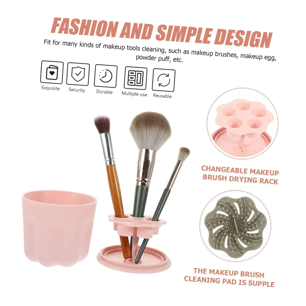 Brushes Pp Brush Cleaner Maquillaje Self Brush Bowl Brochas Make Makeup Tools Makeup Sets Cleaner Limpiador De Cosmetic 4 Storage up Brush Makeup & Brush Cleaning Rack De Made