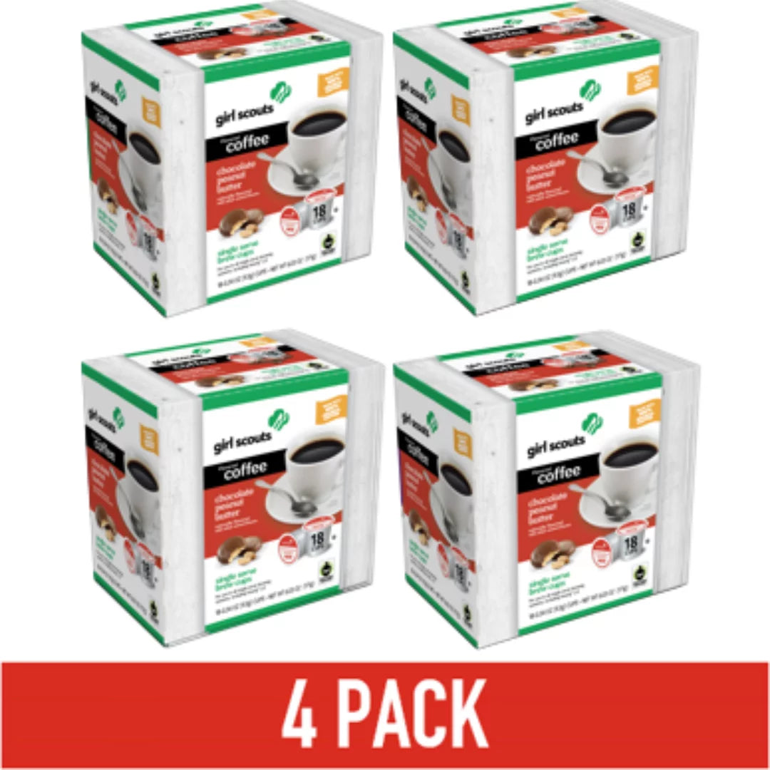 Flavored Butter (Pack Brewers of Roast, Chocolate Girl Keurig Coffee, for Pods 72 Scouts® 4), Serve K-Cup Single Coffee Medium Peanut Count