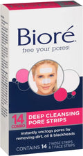 Strips 6) of Deep Combo (Pack Cleansing 14 Face/Nose Pore ea Biore Pack