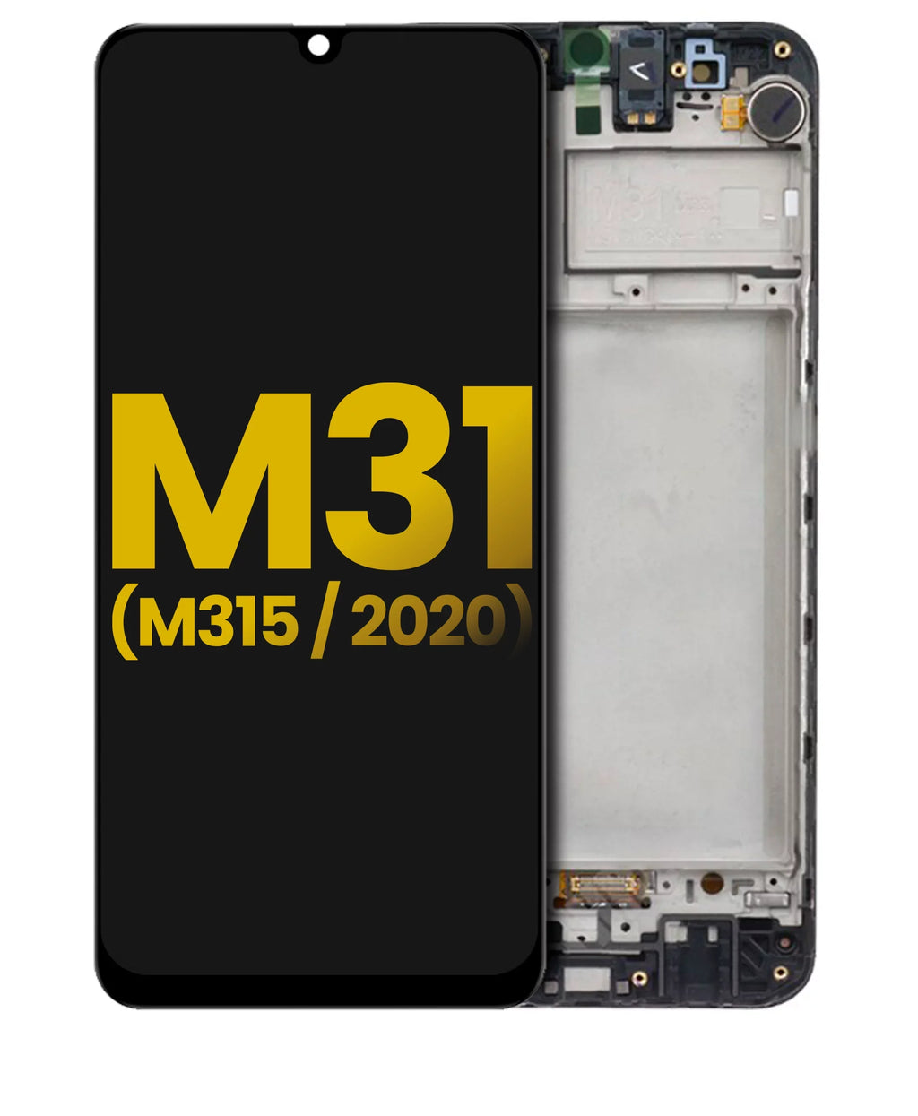Galaxy Frame For (Premium) / 2020) M31 (M315 LCD Assembly Samsung Replacement With (Black)