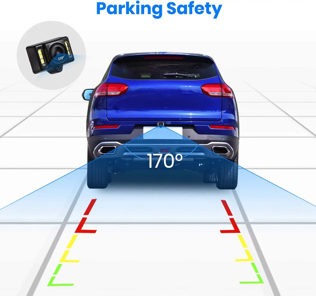 Wiring No View Mirror (T1400U) Rear Kit Auto-Vox Installation Trucks, Monitor OEM Backup for Camera Wireless Look