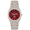 diamond CZ | Fully iced | strap | - bezel Iced Asorock Watches Small diamond transporter 44mm Yellow watch Gold/Red -