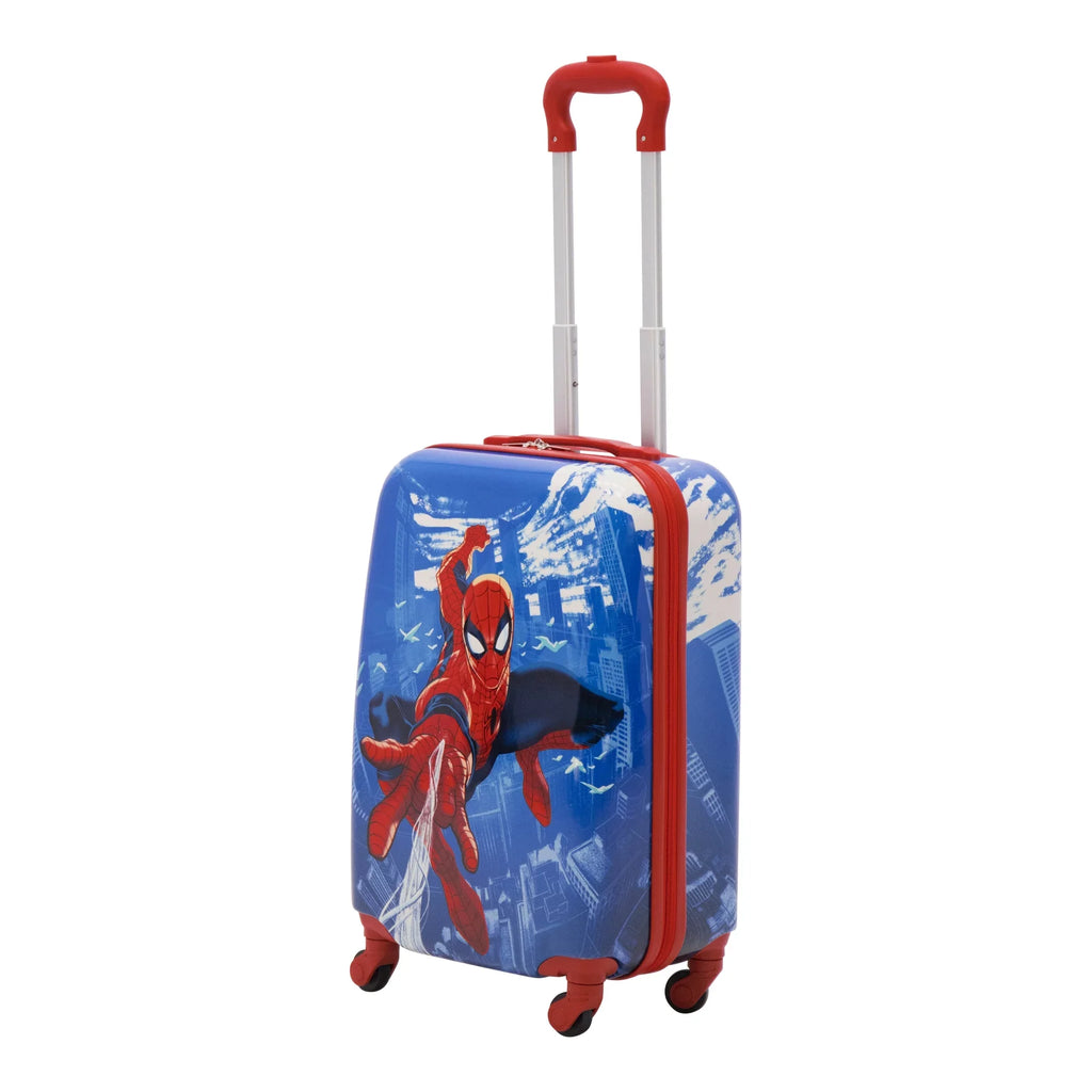 Carry Wheels, Spider-Man Suitcase Rolling Blue with 21 Marvel Inch Hardshell Kids On Luggage,
