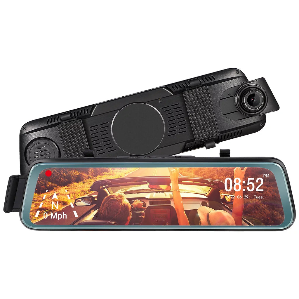 Mirror ViewFHD Dash Full w Rear Screen ' Parking Monitor Angle 10' Rear Cam Recording, Touch Mirror 1080P Backup Camera Wide 170° Front Camera and G-Sensor, Loop Cheefull