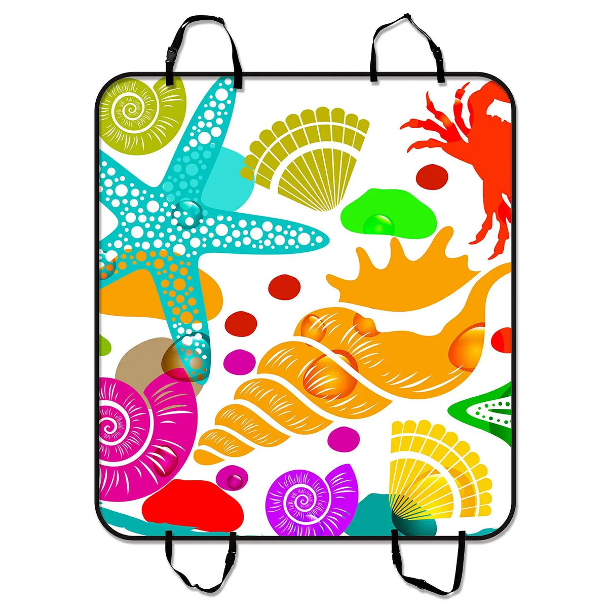 inches Mat 54x60 Dog Mat Mat Colorful SUV Seat Car Crab Hammock For and Trucks Starfish Cars Sealife Seat Cover Trunk GCKG Pet Cargo Car