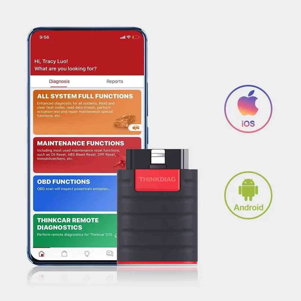 Code thinkcar Bluetooth Bluetooth, ThinkDiag Reader Car OBD2 Diagnostic Scanner