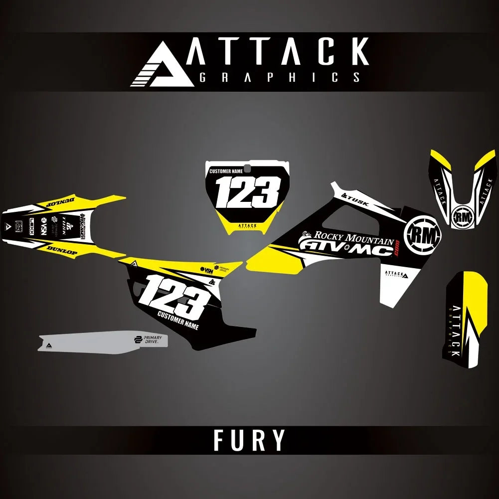 Husqvarna Graphics Bike 450 for Graphics Kit Custom Attack 2021 Fury FX Complete