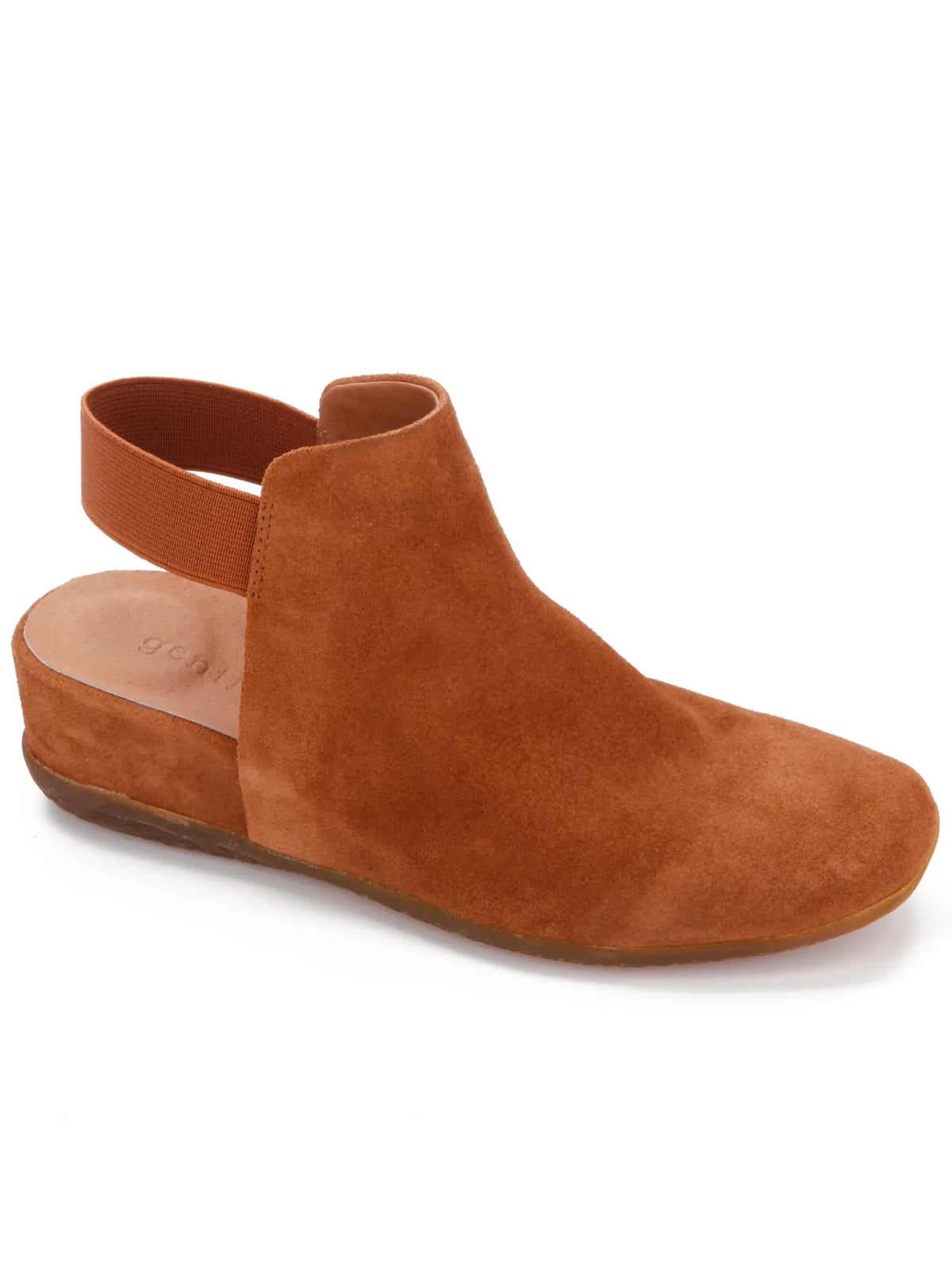 Ankle  Slingback Wedge COLE 9 Slip Leather Toe Shootie Gentle KENNETH Souls M Brown Strap Square GENTLE SOULS Luggage Cushioned On Estu