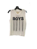 Top, Nicole Large Tank Boys US Artelier Miller WHITE Embroidered