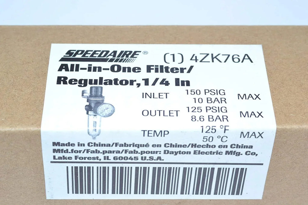 cfm,5 Filt-Reg,1/4"NPT,14 Speedaire Micron