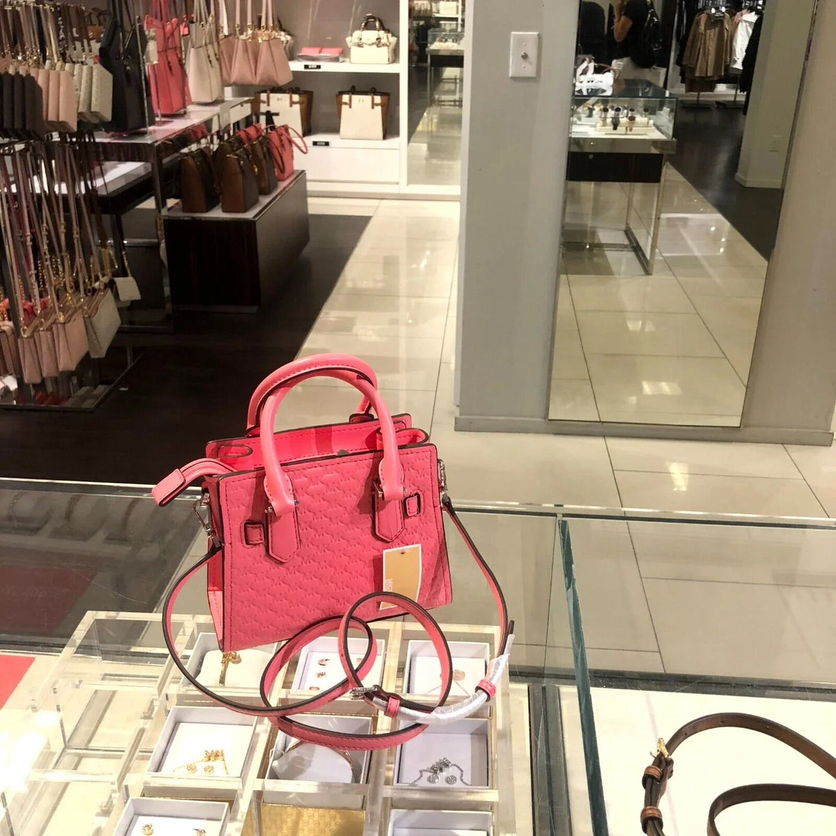 MINI Michael PVC Hamilton Satchel Vegan Rose Kors Tea Bag Shoulder Crossbody XS