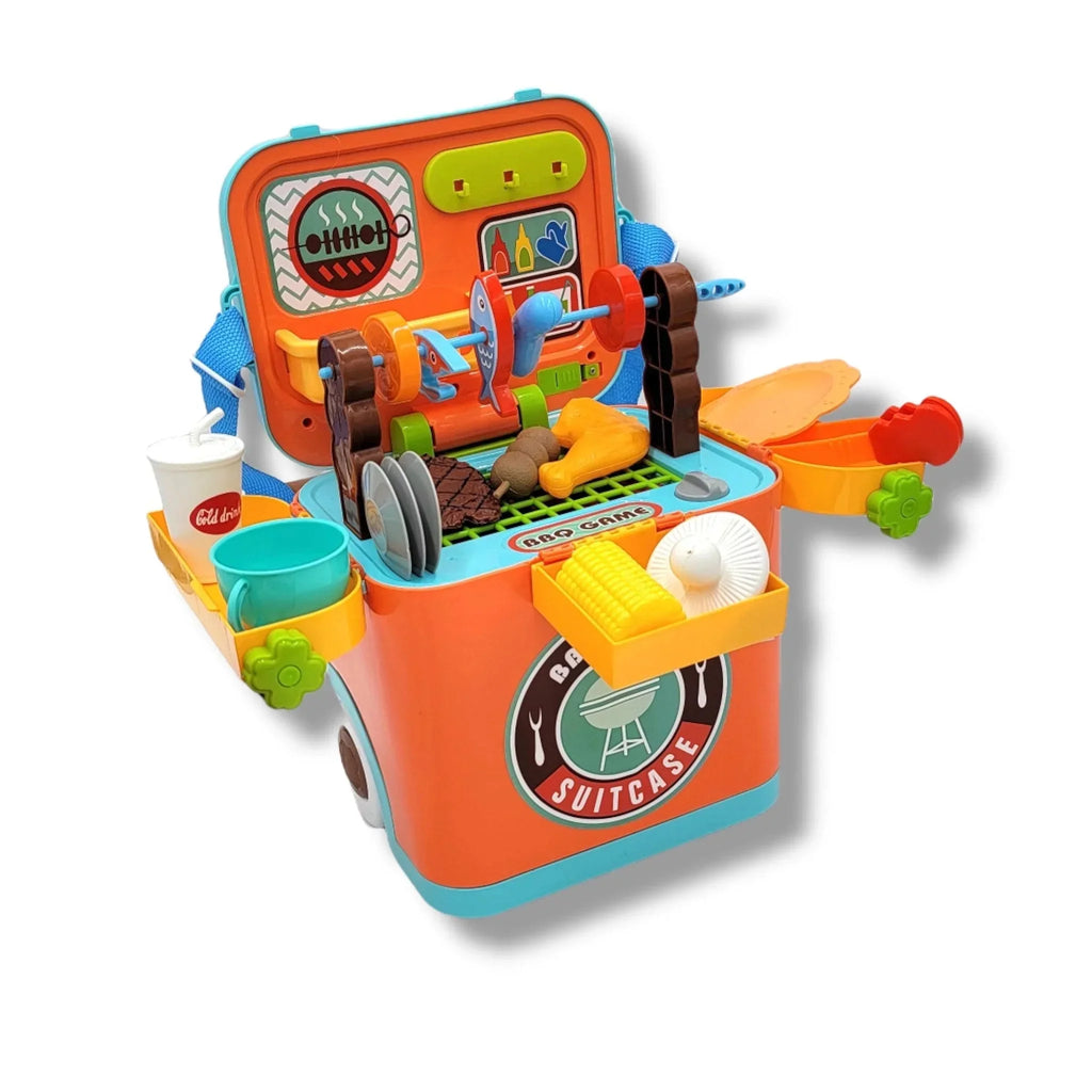 Set Grill for Interactive Universe GN Toy Kids Play 3+ Pretend Outside n Pack Ages Play BBQ Kitchen