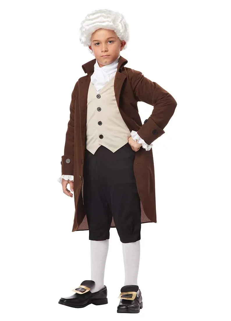 Boy's Fancy- Costume for Benjamin Colonial Costumes Child, L Man Halloween Franklin California