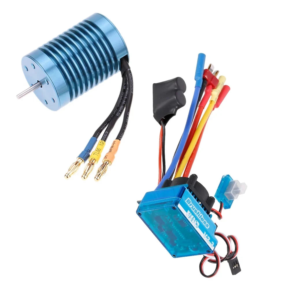 Motor Brushless Controller）for 4370KV 1/10 Car Sensorless 45A Meterk Off-Road 4P Brushless Speed with RC 3650 ESC（Electric
