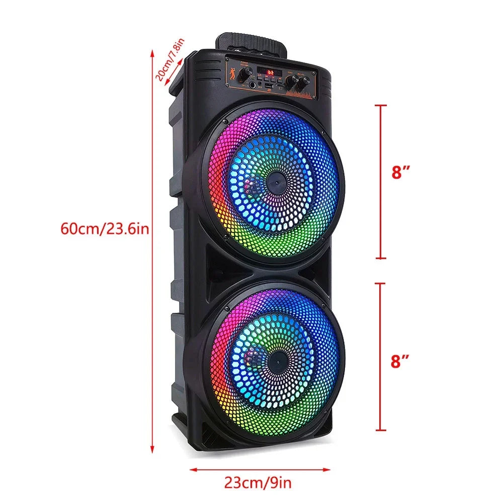 Sound Speaker Portable Speaker Heavy Subwoofer Bass 8-inch TIANLAIMEI Party Loud Mic Party Dual & -FM/AUX/MP3/USB System 6000W Bluetooth