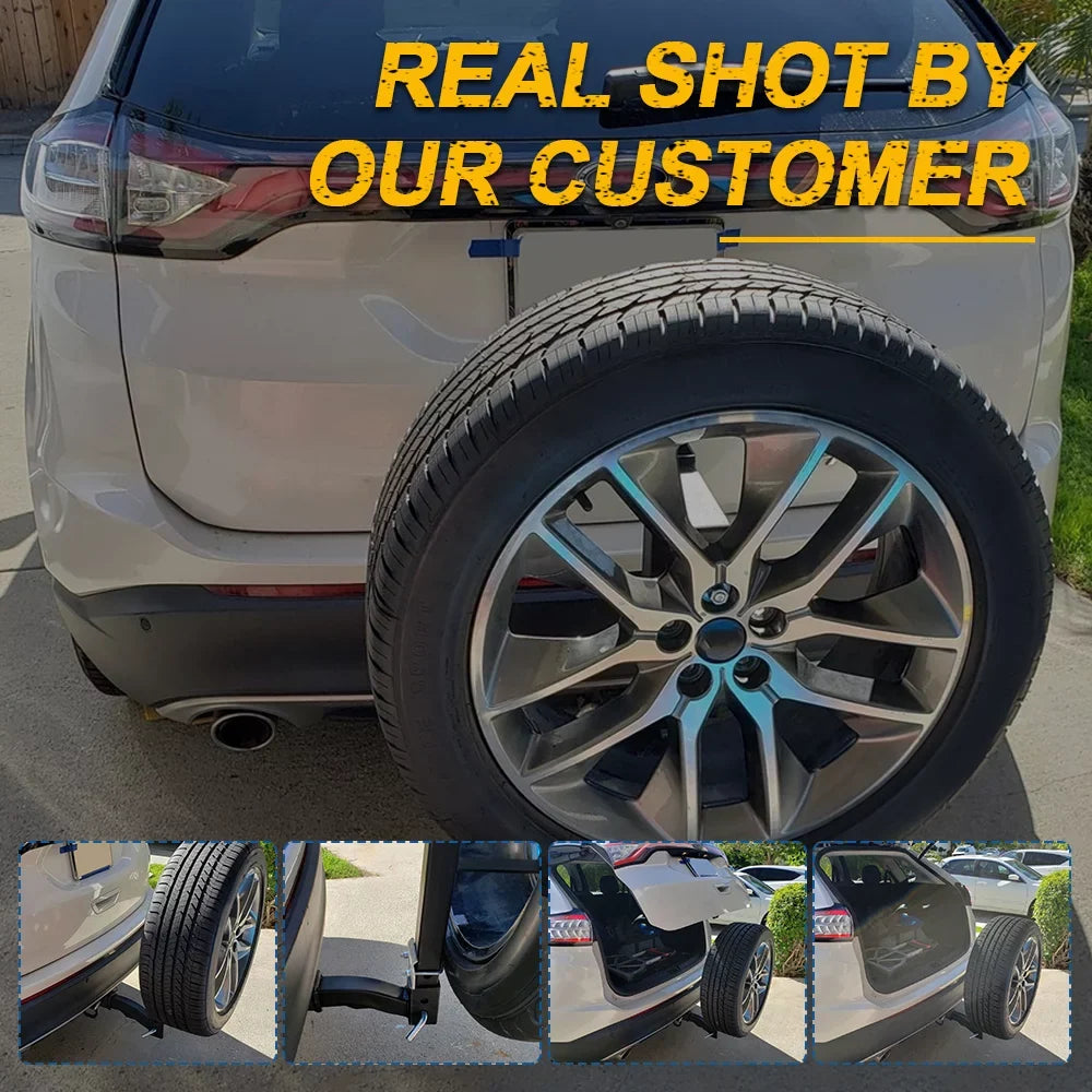 Receivers Spare Truck Trailer 24" Rack Fits Car Carrier Universal KOJEM RV All Tire High 2" Tire Tire Mount Hitch Hitch Spare