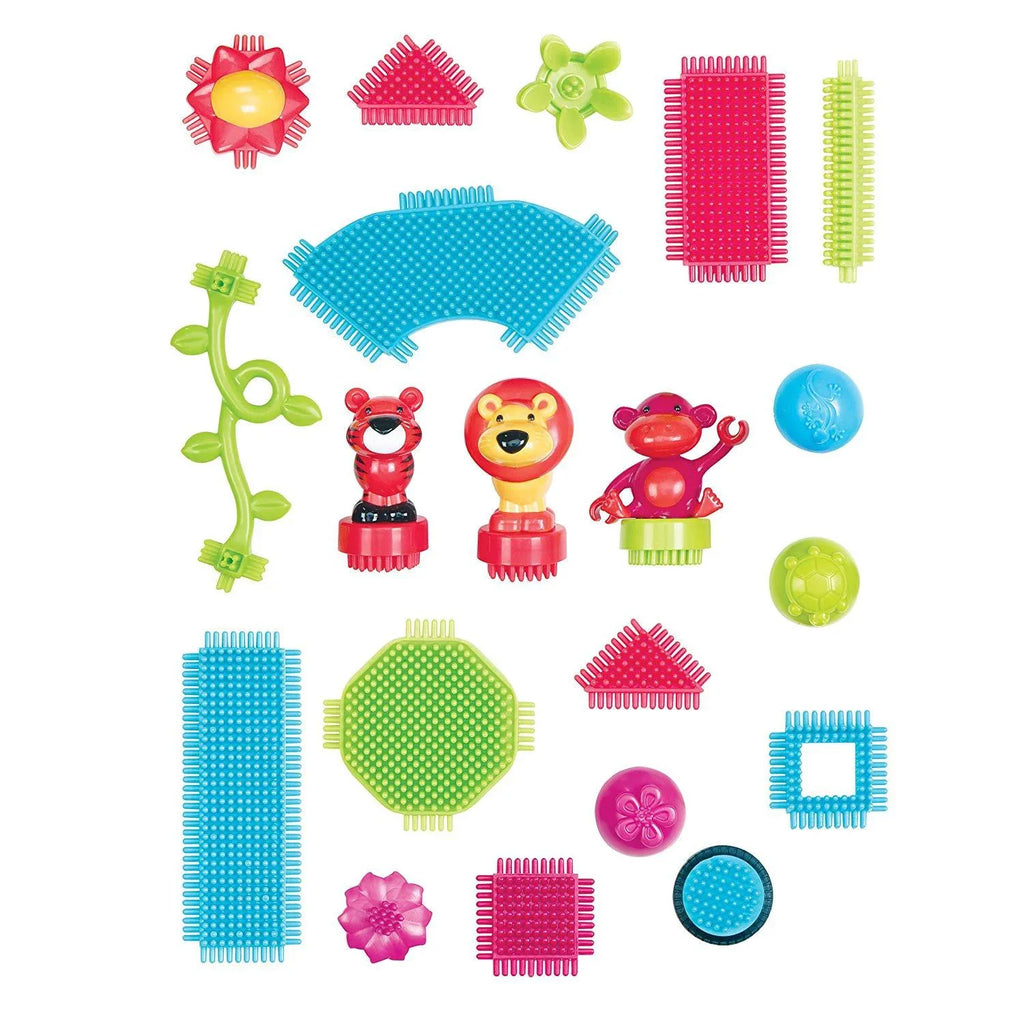 Toys Bristle Dexterity Building for  Blocks Blocks Adventures & - - The Sensory 54Piece Battat - 3D - by 2 Official In Blocks Jungle Creativity - Toys Toy Yr for STEM Kids Bristle A