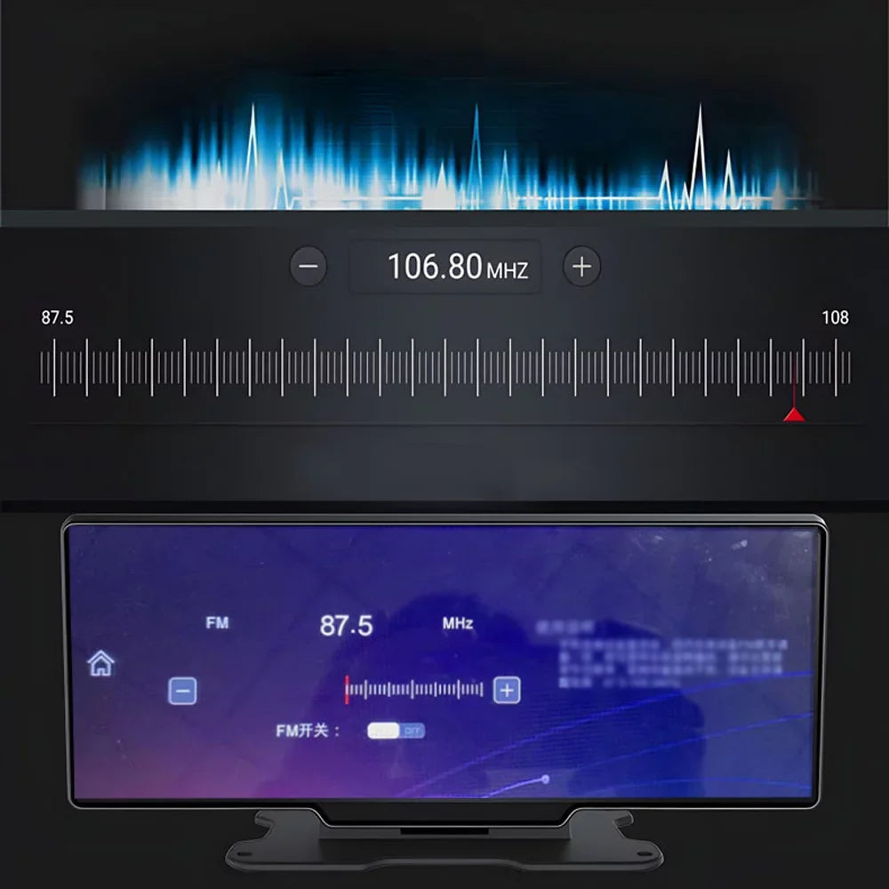 & Inch Essential Hands-Free G-Sensing, Touchscreen, Dash 4K Rear Recorder DVR Front Camera Android Pristin Dash WiFi, for Recording, Auto Driving Calling 10.26 Loop Carplay