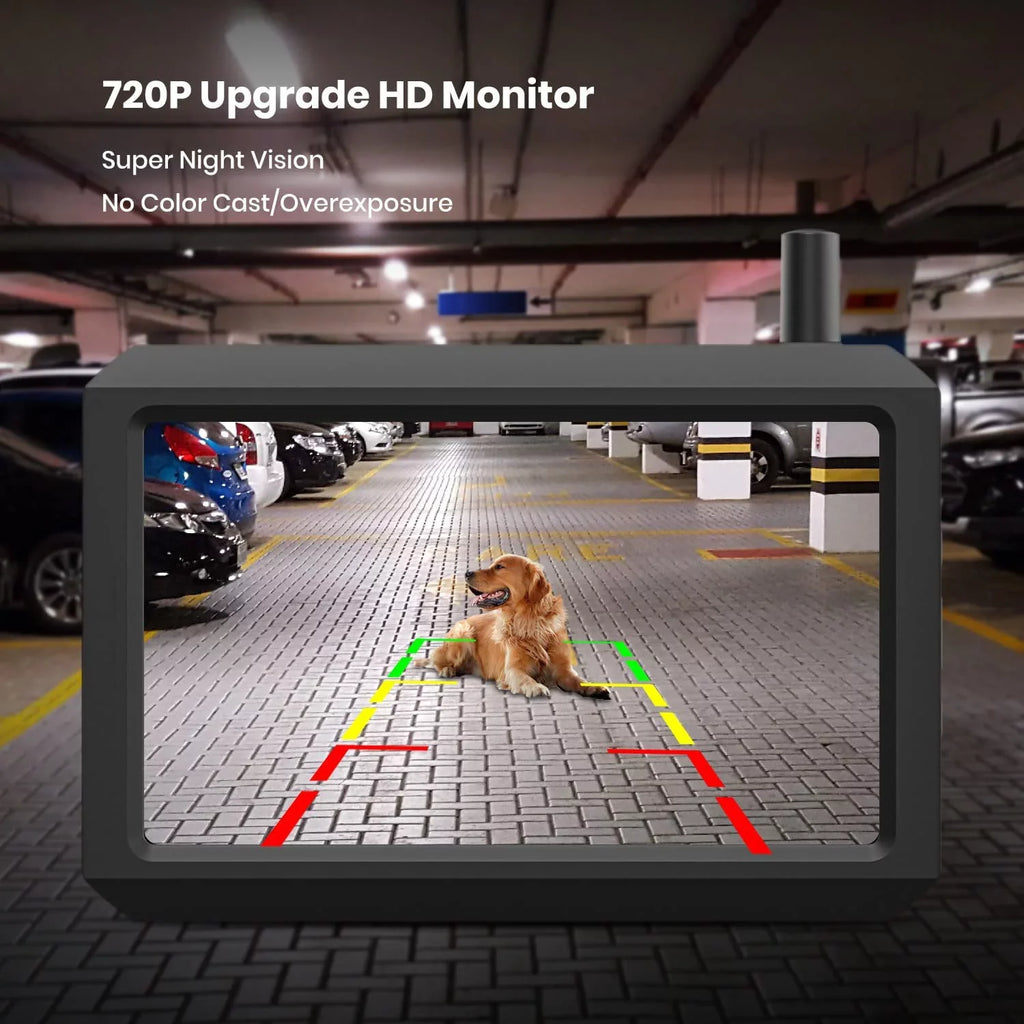Backup System with Trucks Wireless for View Rear Highway Panel, Camera Observation Trailer Auto-Vox Camera Solar