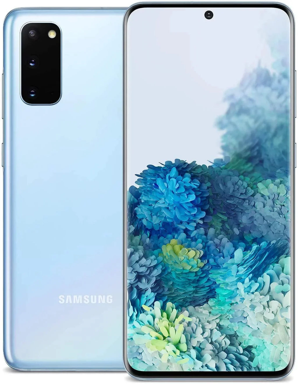 Cellphone Samsung Cloud (Refurbished) Restored (GSM Unlocked) 5G 128GB Galaxy S20 Blue Excellent