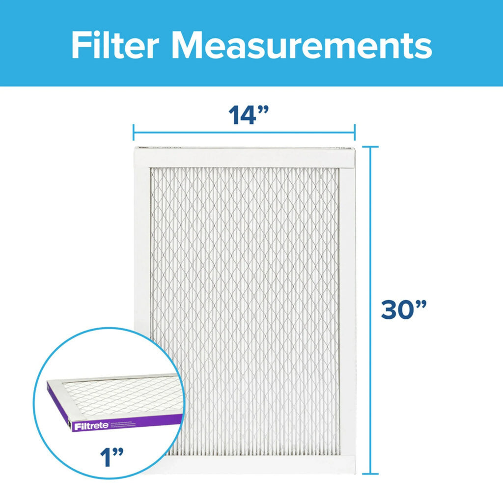 14x30x1 1500 12, Air Allergen MPR Filter, MERV 4 Reduction, Filtrete Filters Advanced