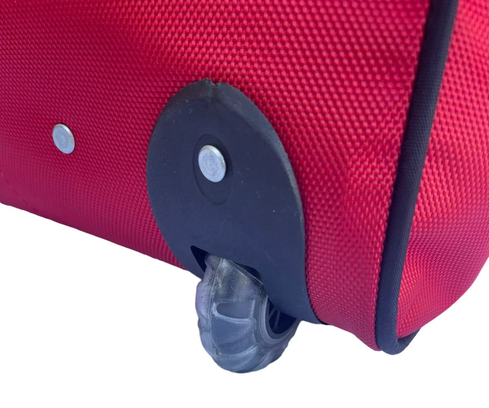 Travel (Red) Bag with Lb 28" Adjustable Duffle Bag Bags 20" Pockets with 60 + Set, Duffle Shoulder Lightweight Luggage Wheels Capacity Rolling Multi 2x Upright Large each Rolling Duffel