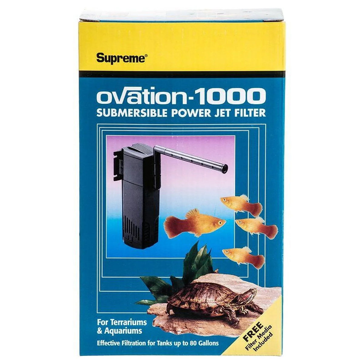 Filters Canister 1000 to (Up Jet 80 Gallons) Power Supreme 265 - Model GPH (Internal)] Filter Ovation Submersible [rium,