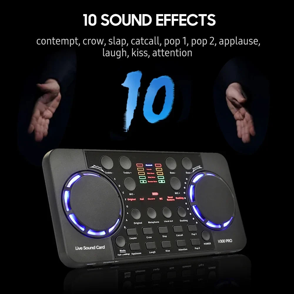 and Sound Rechargeable Sound Live Phone SingingLive Multifunctional Pro Compatible Broadcasting/ with GoolRC Smart Recording Voice V300 and Computer for